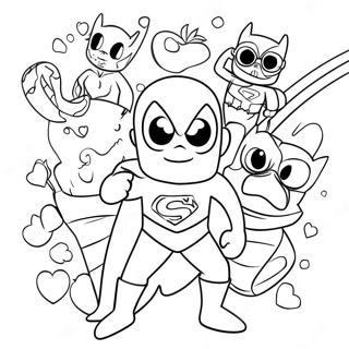 Superhero Birthday Party Coloring Page | Superhero Birthday 塗色頁