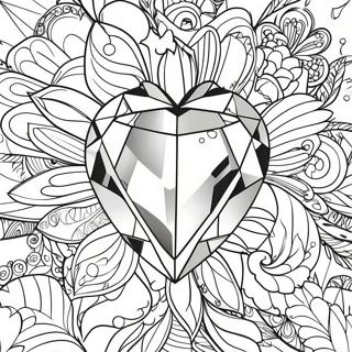 Sparkling Gemstone Coloring Page | Crystal 塗色頁