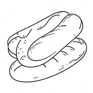 Delicious French Baguette Coloring Page | French Food 塗色頁