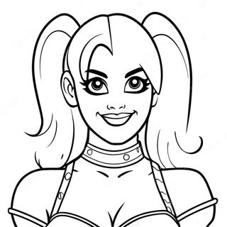 Simple Harley Quinn Coloring Page | Simple Harley Quinn 塗色頁