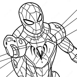 Lego Iron Spider Coloring Page