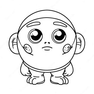 Funny Cyclops with Big Eyes Coloring Page | Cyclops 塗色頁