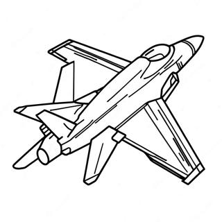 Colorful Fighter Jet Coloring Page | Planes 塗色頁