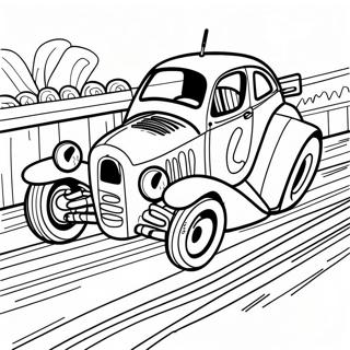 Dirt Track Racing Car Coloring Page | Dirt Track Racing 塗色頁