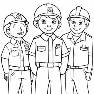 Community Helpers Coloring Page | Community Helpers 塗色頁