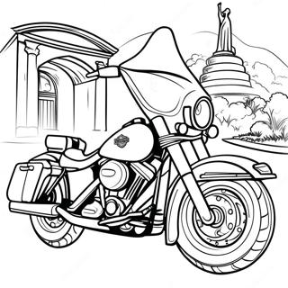 Harley Davidson Motorcycle Coloring Page | Harley 塗色頁