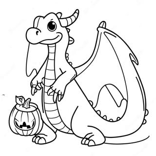Halloween Dragon Coloring Page | Halloween Dragon 塗色頁