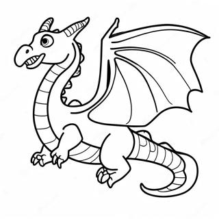 Spooky Halloween Dragon Flying Coloring Page | Halloween Dragon 塗色頁