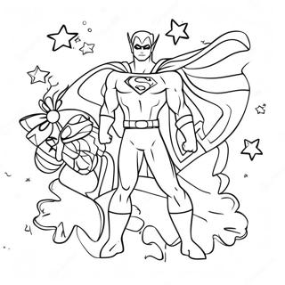 Superhero Christmas Coloring Page | Superhero Christmas 塗色頁