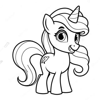 Sunset Shimmer with Magical Hair Coloring Page | Sunset Shimmer 塗色頁