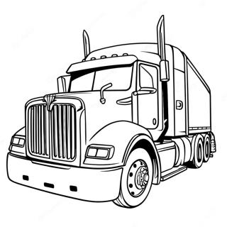 Big Rig Semi Truck Coloring Page