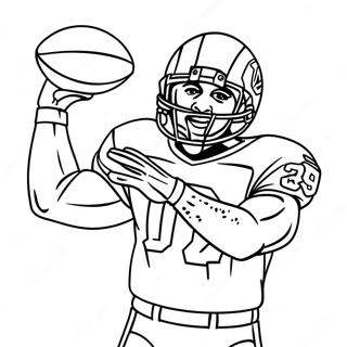 Legendary Jerry Rice Catching a Pass Coloring Page | Jerry Rice 塗色頁