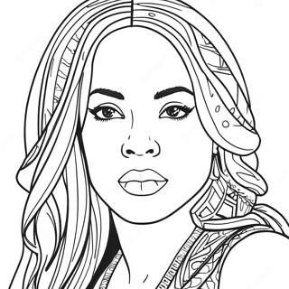 Aaliyah Coloring Page | Aaliyah 塗色頁