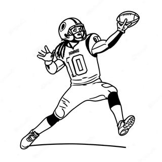 DeAndre Hopkins Catching a Football Coloring Page | DeAndre Hopkins 塗色頁
