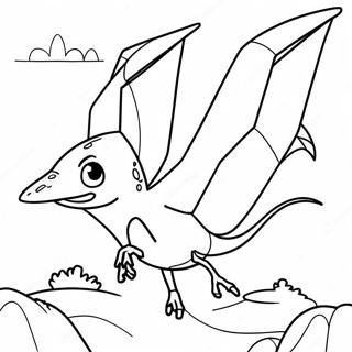 Pteranodon Coloring Page | Pteranodon 塗色頁