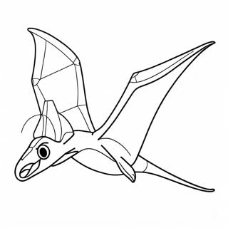 Flying Pteranodon Coloring Page | Pteranodon 塗色頁