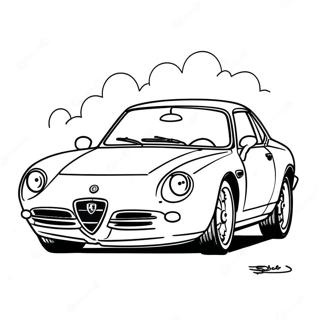 Alfa Romeo Sports Car Coloring Page | Alfa Romeo 塗色頁