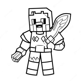 Minecraft Warden Coloring Page | Minecraft Warden 塗色頁