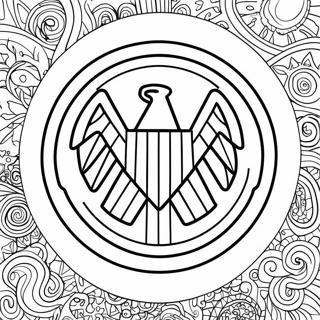 Agents of Shield Logo Coloring Page | Agents of Shield 塗色頁