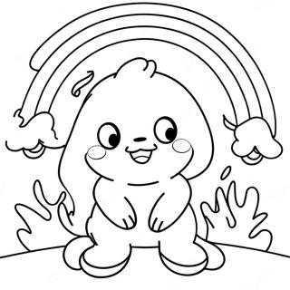 Rainbow Friends Orange Character Coloring Page | Rainbow Friends Orange 塗色頁