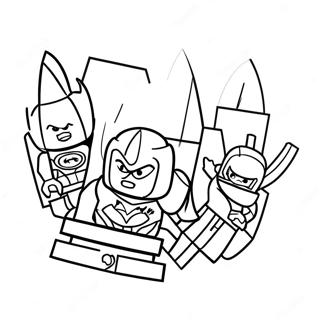 Lego Justice League Logo Coloring Page | Lego Justice League 塗色頁