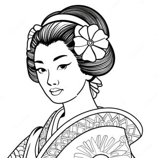 Geisha Coloring Page | Geisha 塗色頁