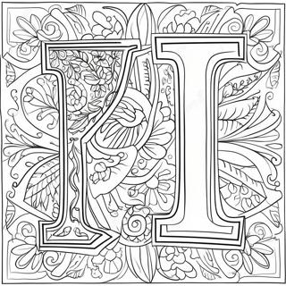 Illustrative Capital Letter I Coloring Page | Capital Letter I 塗色頁