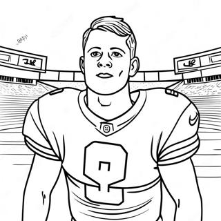 Joe Burrow Coloring Page | Joe Burrow 塗色頁