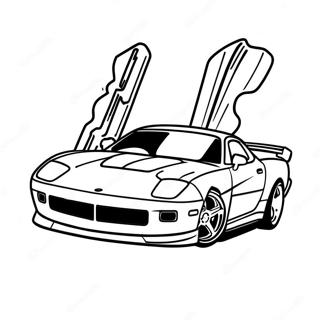 Fast and Furious Coloring Page