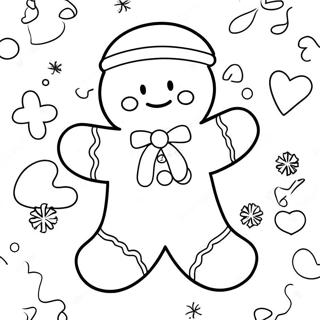 Festive Gingerbread Man Coloring Page