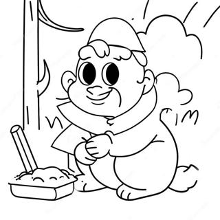 Colorful Afikoman Hiding Coloring Page | Pesach 塗色頁