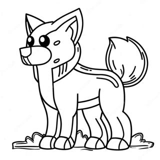 Minecraft Wolf Coloring Page | Minecraft Wolf 塗色頁