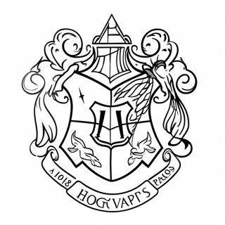 Hogwarts Crest Coloring Page | Hogwarts Crest 塗色頁