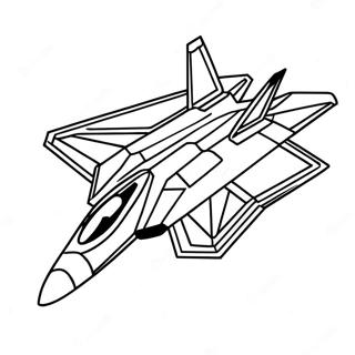 F22 Fighter Jet in Flight Coloring Page | F22 Fighter Jet 塗色頁