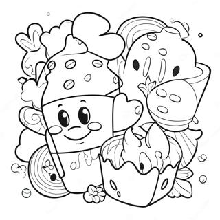 Magical Disney Treats Coloring Page | Disney Food 塗色頁