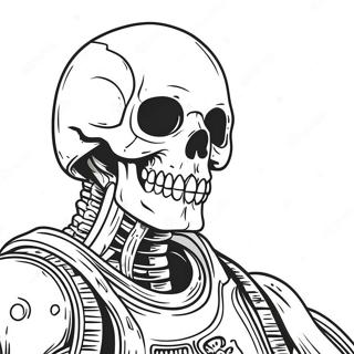 Cool Skull Trooper in Action Coloring Page | Skull Trooper 塗色頁