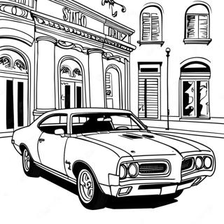 Pontiac GTO Classic Car Coloring Page | Pontiac GTO 塗色頁