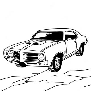 Pontiac GTO Muscle Car Coloring Page | Pontiac GTO 塗色頁