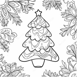 Christmas Tree Decoration Coloring Page | Christmas for Adults 塗色頁
