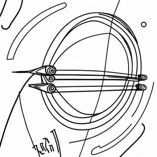 Colorful Archery Bow and Arrow Coloring Page | Archery 塗色頁