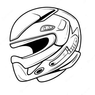 Colorful Power Ranger Helmet Coloring Page | Power Ranger Mask 塗色頁