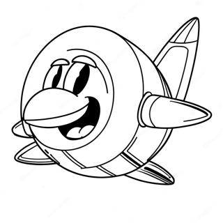 Evil Dr Robotnik in His Flying Machine Coloring Page | Dr Robotnik 塗色頁