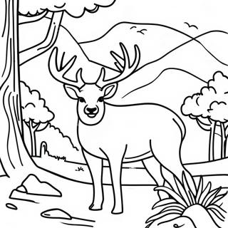 Majestic Great Smoky Mountains Wildlife Coloring Page | Great Smoky Mountains 塗色頁