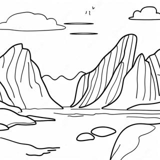 Antarctica Landscape Coloring Page | Antarctica 塗色頁