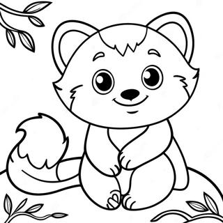 Red Panda Character Coloring Page | Turning Red 4 Town 塗色頁