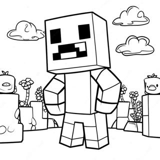 Minecraft Piglin Coloring Page | Minecraft Piglin 塗色頁