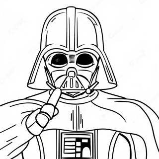 Darth Vader with Lightsaber Coloring Page | Lego Star Wars 塗色頁