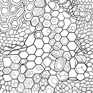 Honeycomb Pattern Coloring Page | Honeycomb 塗色頁