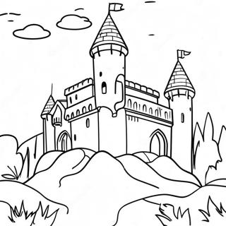Medieval Castle Coloring Page | Medieval 塗色頁