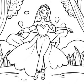 Barbie Swan Lake Coloring Page | Barbie Swan Lake 塗色頁